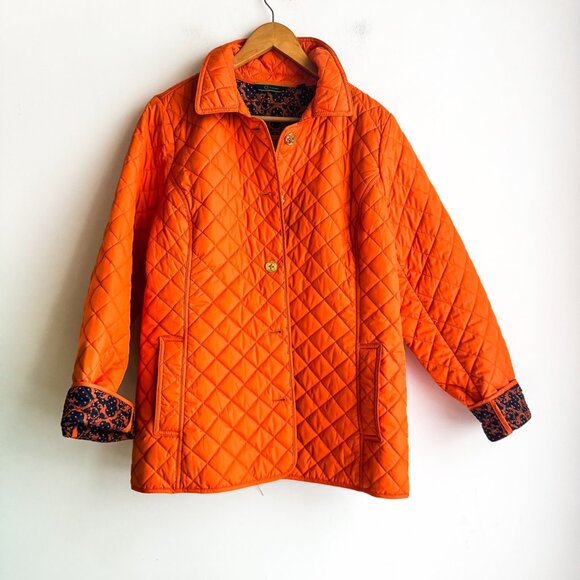 C Wonder Quilted Orange Jacket L - Picture 2 of 5